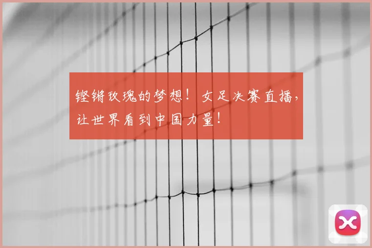 铿锵玫瑰的梦想！女足决赛直播，让世界看到中国力量！